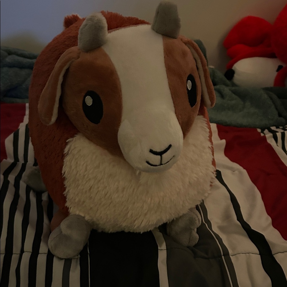 Brown and White Plush Bay Goat Stuffed Animal